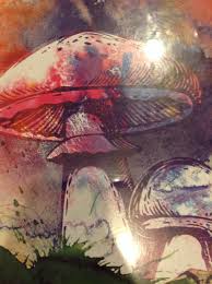 Mellow Mushroom Art Painting Stuffed Mushrooms