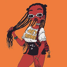 7 935 Likes 39 Comments Eloi Viteloi On Instagram Rasta Mix With A Ghetto Gyal Doodle Arte Black Girl Art Black Girl Magic Art Black Girl Cartoon
