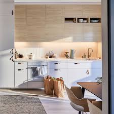 Ikea Metod Kitchen With Light Wood Askersund Ash Effect Door Fronts Pair Well With A Melholt Flatwoven Rug Woven Fr Zen Kitchen Ikea Metod Kitchen Ikea Kitchen