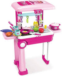World Tech Toys Lil Chef Pink 37 Piece Luggage Playset In 2020 Tech Toys Playset Childrens Kitchen Sets