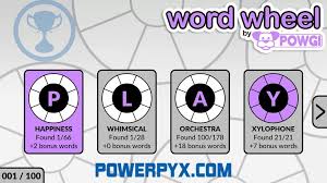 The fun word puzzle where you have to find as many words as you can, always using the wordwheel puzzles are a fun and simple word puzzle that are a fantastic test of your anagram solving skills, and indeed your vocabulary! Word Wheel By Powgi Trophy Guide Roadmap