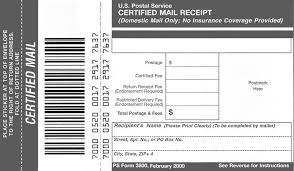 Our letter carrier online mailing service will send the letter for you in less than 24 hours. Domestic Mail Manual S912 Certified Mail