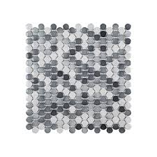 Great savings & free delivery / collection on many items. Modern Circular Grey Porcelain Mosaic Tile Mto0250 Coslab Uk