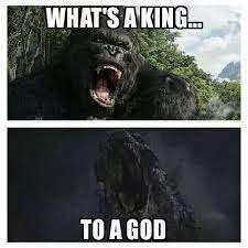 Kong cast — featuring alexander skarsgård, millie bobby brown, eiza gonzález, and more — got up close and personal with the titular twosome legends collide as godzilla and kong, the two most powerful forces of nature, clash on the big screen in a spectacular battle for the ages. Godzilla Memes Google Search Godzilla Godzilla Funny King Kong Vs Godzilla