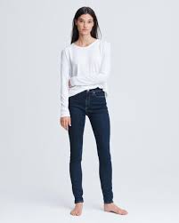 Rag & bone/jean women's nina high rise ankle skinny jeans. Nina High Rise Ankle Skinny Jean In Dark Marine Blue Rag Bone