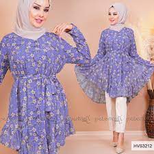 Oval Kesim Stiline Sahip Olan Tunik Lila Renklidir Ilkbahar Da Kombinlerinizi Bir Adim Ileriye Tasiyacak Olan Sifon Tunik Oldukca Di Moda Stilleri Triko Giyim