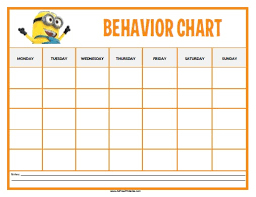 minions behavior chart free printable allfreeprintable com