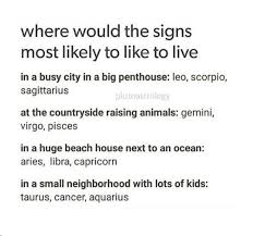 This lifestyle is probably not so appealing to cancer, as they love to be close to family and have a cosy home to which they. Facebook