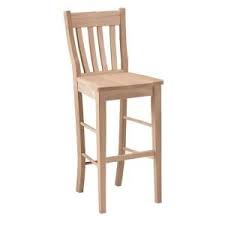 International Concepts 30 In Unfinished Wood Bar Stool S 6163 The Home Depot Wood Bar Stools Cafe Bar Stools Unfinished Furniture