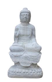 Der buddha ist aus kunstharz gefertigt und ein toller blickfang auf terrasse, balkon oder im garten. Garten Buddha Statue Weisser Marmor Stein China Figur Buddhismus Gross Asien Lifestyle