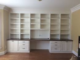 Custom Desk With Shaker Doors Amp Drawers With Maple Countertop Amp Adjustable Shelves Home Office Cabinets Office Built Ins Home Office Design