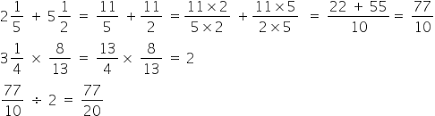 How to calculate 3/4 plus 1/9 is 1/2 greater than 1/3? Divide The Sum Of 2 1 5 And 5 1 2 By The Product Of 3 1 4 And 8 13 Mathematics Topperlearning Com 41to7ycc