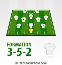 Unter team >> aufstellung kann man seine aufstellung für das nächste spiel, eine standardformation, eine formation für freundschaftsspiele und noch zwei individuelle formationen als vorlage speichern. Football Spieler Aufstellen Formationsdiamanten 4 4 2 Fussball Halbstadion Canstock