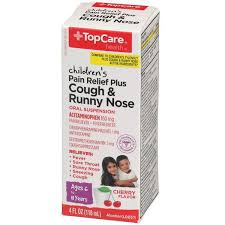 Topcare Childrens Pain Relief Plus Cough Runny Nose