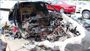It is speculated that the occupants were using the 'autopilot' function at the time of crashing in a tesla model s, as no driver was found on board. Tesla Battery Reignited Twice After Fatal Crash In Florida Report The Verge