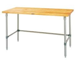 Stainless steel base and shelf. John Boos Nsf Approved Wood Steel Top Work Tables
