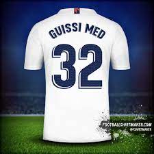 Real Madrid Cf 2020 21 Shirt Number 32 Guissi Med Custom Football Shirts Custom Shirts Football Shirt Maker