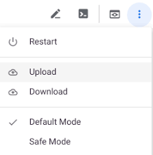 Tap more next to the file you want to save and then tap save. Managing Files With Cloud Shell Google Cloud