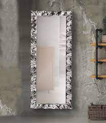 Specchio Moderno 170x70 Con Cornice Argento In Vetro Cornici Argentate Specchi Moderni Specchi