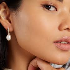 Silver Pearl Dropper Earrings