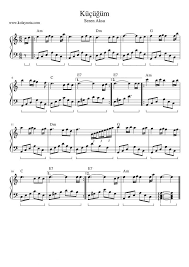 Kucugum Piyano Notasi Kolaynota Com Nota Arsivi Piyano The Piano Muzik Notalari