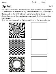 Op Art Lessons Tes Op Art Lessons Art Worksheets Op Art