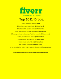 Stream reggae dj drops by mydjdrop from desktop or your mobile device. Produce Reggae Dj Drops By Djemotion Fiverr