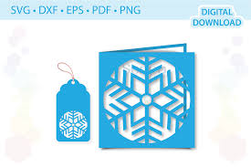 Download Snowflake Christmas Card Template Graphic By Serradigital Creative Fabrica SVG Cut Files