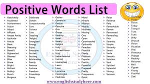 Positive Words List In English Learn English Words Positive Words Words