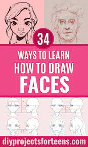 The vertical center line of the face will be important for this step. 34 Ways To Learn How To Draw Faces Diy Projects For Teens