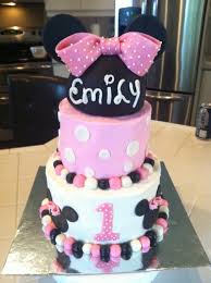 Emily S 1st Birthday Cake Minnie Mouse 1st Birthday Cake Cake Birthday Cake