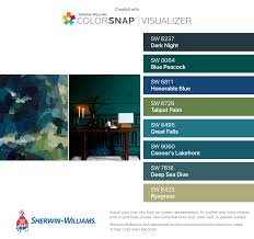 Sherwin williams sleepy blue is exactly how the waters of the pacific ocean would feel! I Found These Colors With Colorsnap Visualizer For Iphone By Sherwin Williams Dark Night Sw 6237 Blue Peacock Sw 0064 Honorable Blue Sw 6811 Talipot Palm Sw 6726 Great Falls Sw 6495
