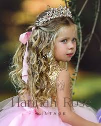 Pink Birthday Crown Flower Girl Hair Crown Pink Crystal Hair Crown In 2021 Flower Girl Hairstyles Toddler Hairstyles Girl Pageant Hair