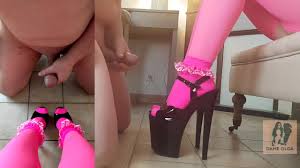 Cum on my Stripper Shoes and Pink Footwear for Valentine's Day 