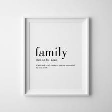 Family Definition Print Family Wall Art Definition Poster Etsy Family Wall Art Family Definition Wall Quotes