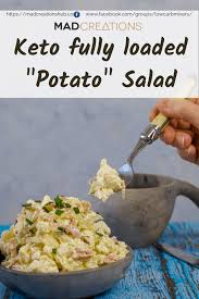 Mad Creations Fully Loaded Keto Potato Salad Is The Perfect Quick And Easy Keto Side Dish Serve It Hot Or Cold And Keto Side Dishes Thermomix Recipes Recipes