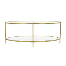 Home Decorators Collection Bella Aged Gold Oval Glass Coffee Table 9967300910 The Home Depot In 2020 Coffee Table Glass Coffee Table Gold Accent Table