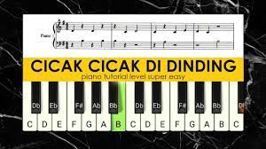 Cicak Cicak Di Dinding Lagu Anak Balita Indonesia Populer Piano Tutotial Youtube