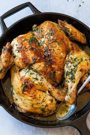 Roasted Lemon Garlic Butter Spatchcock Chicken Recipe Spatchcock Chicken Roast Chicken Recipes Easy Chicken Recipes