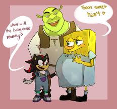 *sonic entered the kitchen, shadow grabs sonic and kissed his cheek* Shrek X Shadow Mpreg Male Pregnancy Know Your Meme