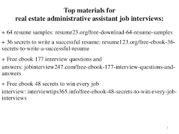 Administrative assistant resume (text format). Real Estate Administrative Assistant Resume Sample Pdf Ebook Free Dow
