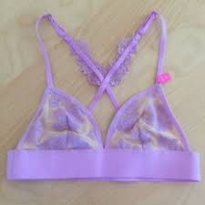Details About New Pink Victorias Secret Lace Triangle Bralette Lilac Purple Nude