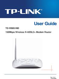 Tdw8951ndv5 150mbps Wireless N Adsl2 Modem Router User Manual Tp Link Technologies