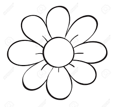 Illustration Of A Flower Sketch On White Background Royalty Free Cliparts Vectors And Stock Illus Flower Pattern Drawing Flower Outline Flower Coloring Pages