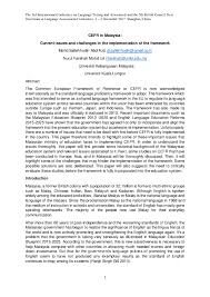 Bringing you the latest news, from the halls. Doc Cefr In Malaysia Current Issues And Challenges In The Implementation Of The Framework Nurul Uri And Mohd Sallehhudin Abd Aziz Academia Edu
