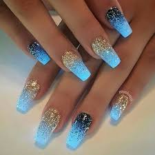 Black And Blue Ombre Stiletto Nails Cute Nail Art With Glitter Are They Glow In Dark Or Blue Polish Nailart Nails Nailswag Nailstagram Nailde Nail Designs Cute Acrylic Nails Unique Nails