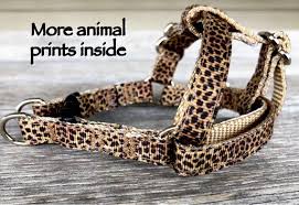 3 8 Animal Print Harnesses Cheetah Dog Harness Puppy Etsy Dog Harness Dog Collars Leashes Small Puppies