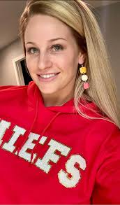 Must Have At this Price Only Used Once Kansas City Chiefs Hook Earrings