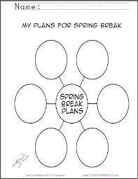 Graphic organizer bubble chart template. Spring Break Plans Bubble Worksheet Student Handouts