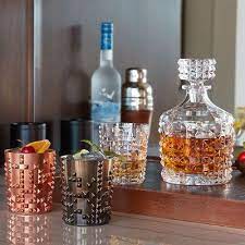 Buy nachtmann punk whisky & decanter set, 26.4 x 25 x 14.1 cm, clear, 3: Nachtmann Punk Whisky Set 25578 Whisky Set Whisky Crystal Illustration